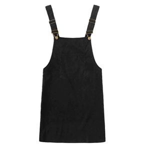 Women's Corduroy Bib Pocket Pinafore Overall Dress